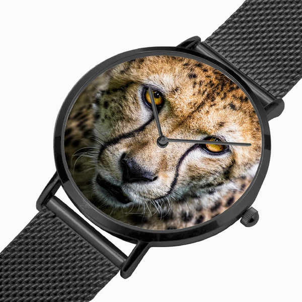 Cheetah Face Stainless Steel Quartz Watch