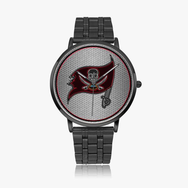 Bucs Skull Flag Neon Ring Steel Strap Quartz watch