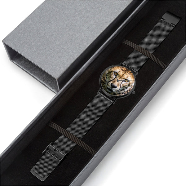 Cheetah Face Stainless Steel Quartz Watch
