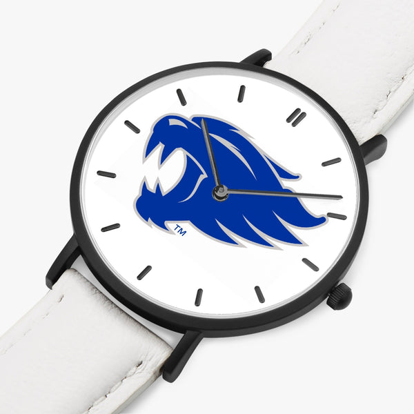 UK Cat Blue Leather Strap Quartz Watch