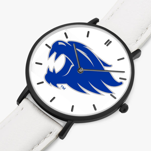 163. Hot Selling Ultra-Thin Leather Strap Quartz Watch (Black With Indicators)