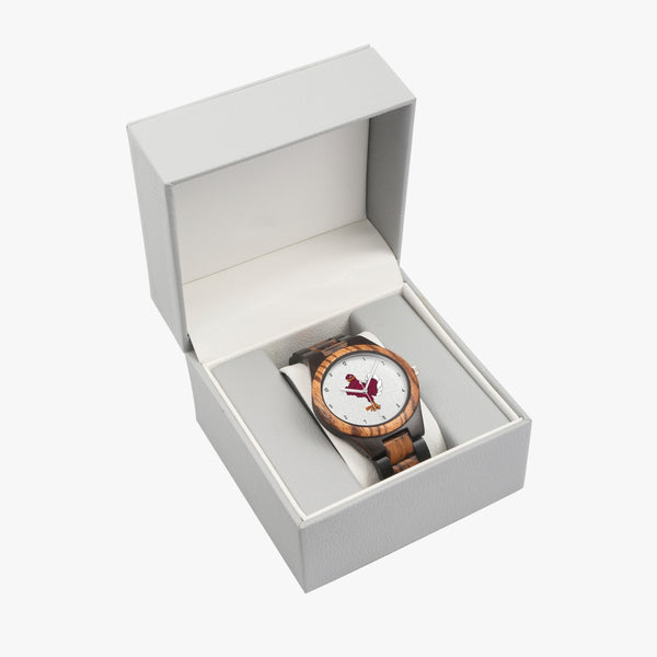 VTBird with numbers Indian Ebony Wooden Watch