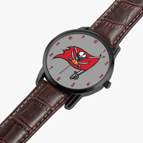 Skull Flag Red Wide Type Quartz watch