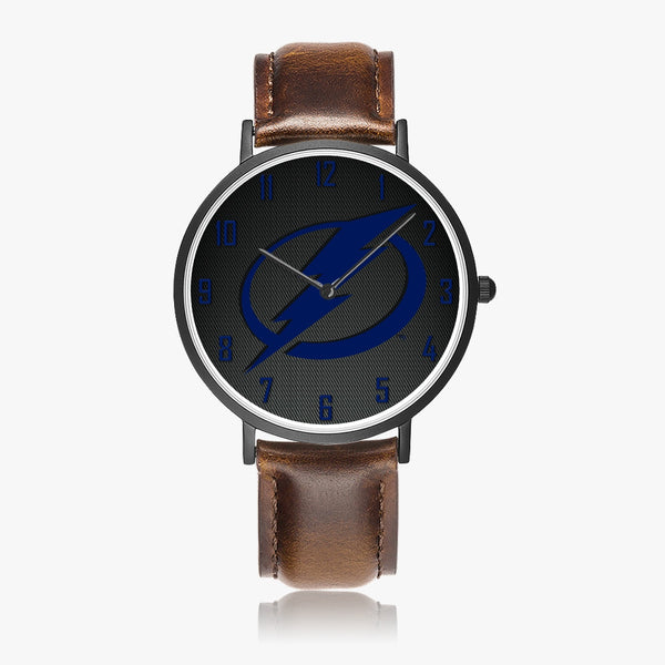 160. Hot Selling Ultra-Thin Leather Strap Quartz Watch (Black)