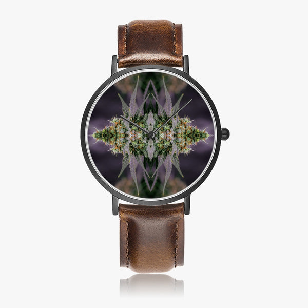 DIXL Green Grapes Leather Strap Quartz Watch