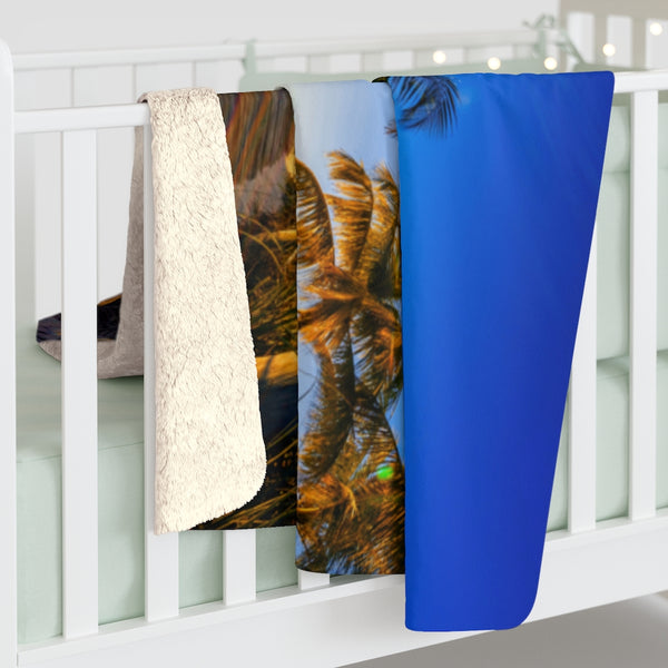 Paradise Walk Sherpa Fleece Blanket