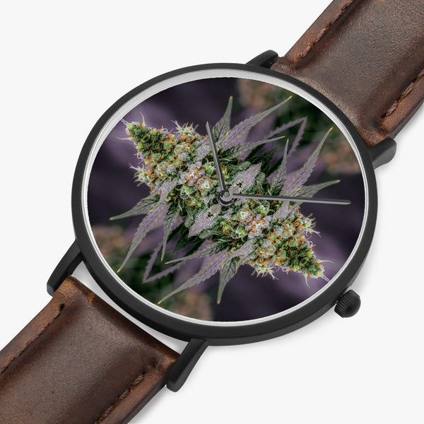 DIXL Green Grapes Leather Strap Quartz Watch