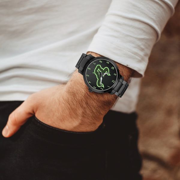 BigU Green CF Steel Strap Automatic Watch