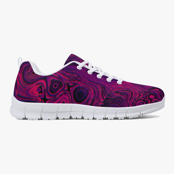 Fusiablack Swirls Classic Lightweight Mesh Sneakers - White/Black