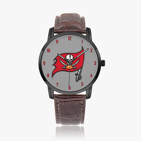 Skull Flag Red Wide Type Quartz watch