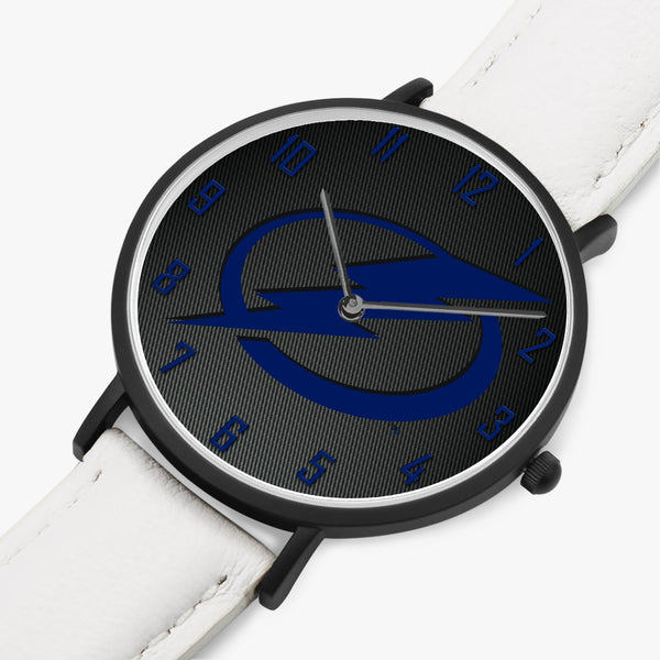 160. Hot Selling Ultra-Thin Leather Strap Quartz Watch (Black)