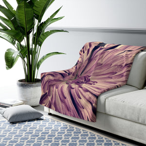 "Lavender Burst" Sherpa Fleece Blanket