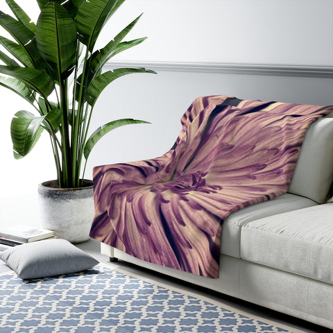 "Lavender Burst" Sherpa Fleece Blanket