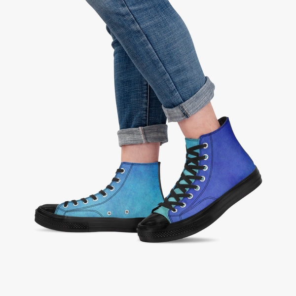 286. New High-Top Canvas Shoes - Black