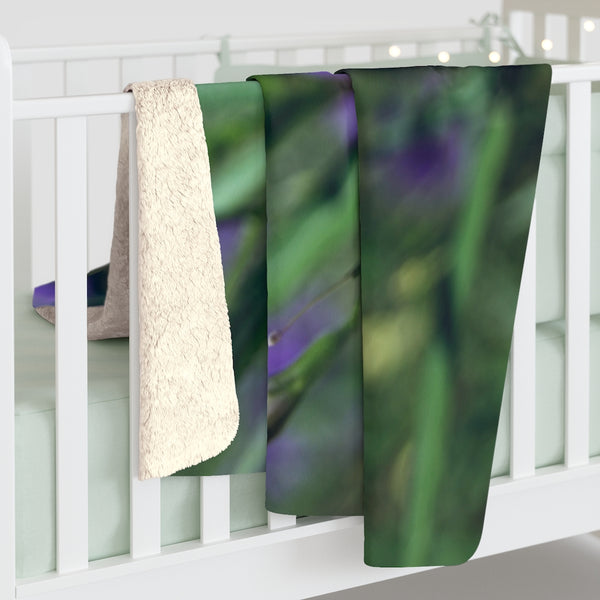 "Ruellia Lace" Sherpa Fleece Blanket