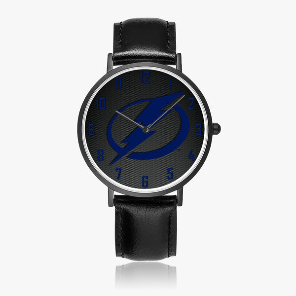 160. Hot Selling Ultra-Thin Leather Strap Quartz Watch (Black)