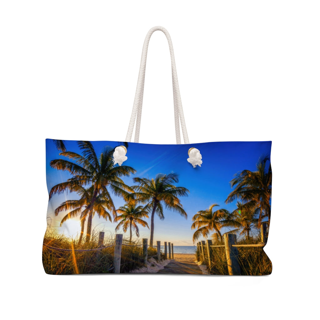 Paradise Walk Blue Weekender Bag