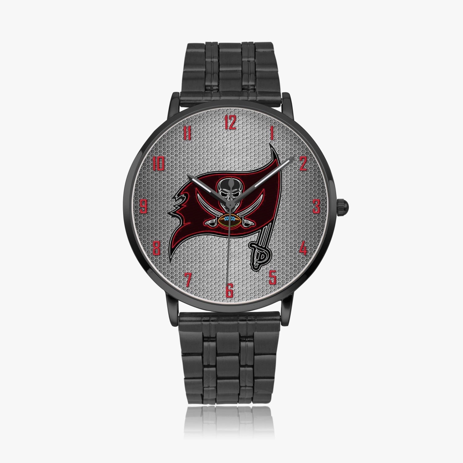 Skull Flag Neon Hexomesh Steel Strap Quartz watch