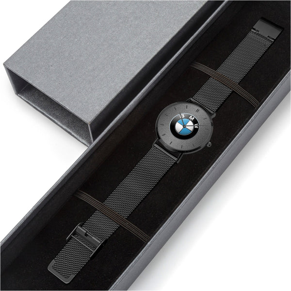 BMW Badge Hexomesh Stainless Steel Quartz Watch (With Indicators)