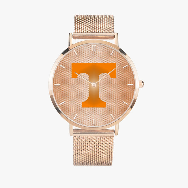 BigT Hexomesh Orange Stainless Steel Quartz Watch