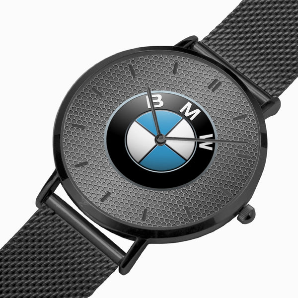BMW Badge Hexomesh Stainless Steel Quartz Watch (With Indicators)