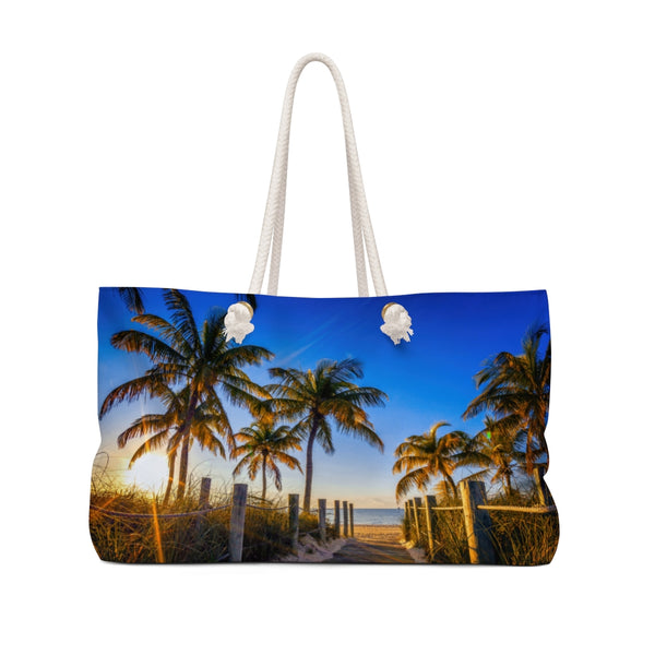 Paradise Walk Blue Weekender Bag