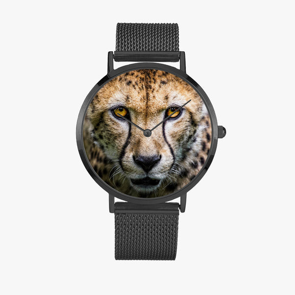 Cheetah Face Stainless Steel Quartz Watch