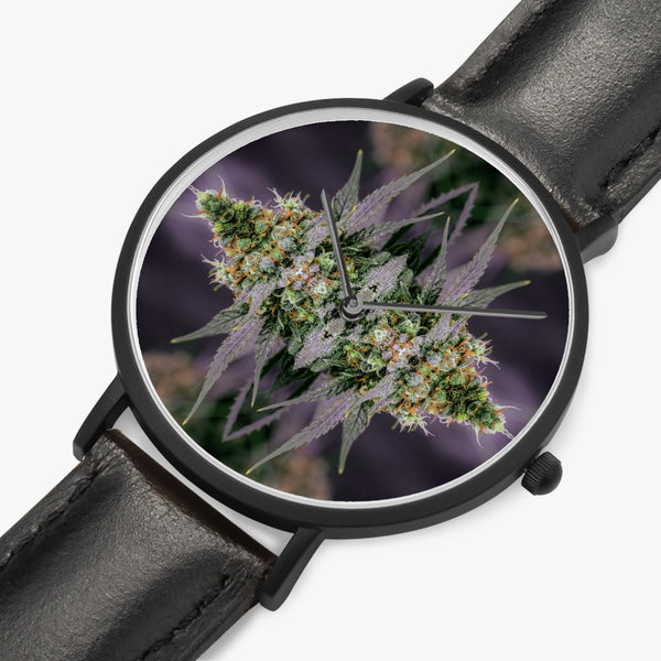 DIXL Green Grapes Leather Strap Quartz Watch