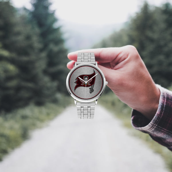 Bucs Skull Flag Neon Ring Steel Strap Quartz watch