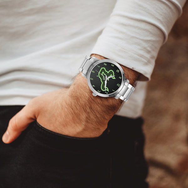 BigU Green CF Steel Strap Automatic Watch