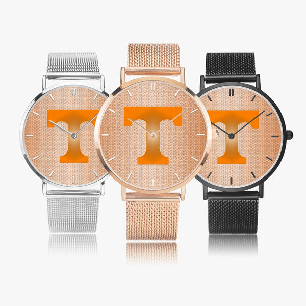 BigT Hexomesh Orange Stainless Steel Quartz Watch