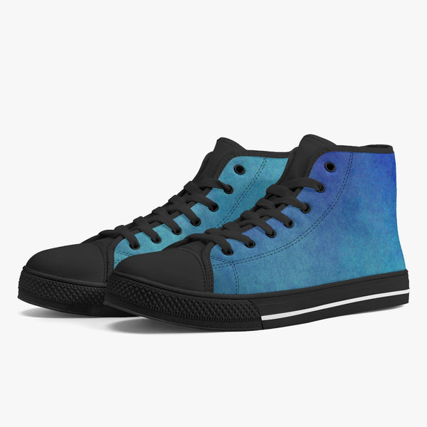 179. Classic High-Top Canvas Shoes - White/Black