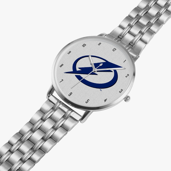 Bluebolt Greypaper with numbers  Steel Strap Quartz watch