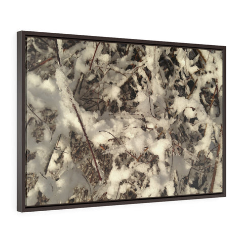 "Snowy Sticks" Framed Premium Gallery Wrap Canvas