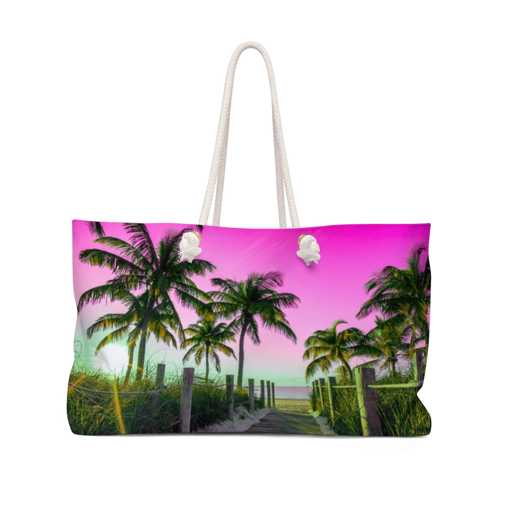 Paradise Walk Pink Weekender Bag