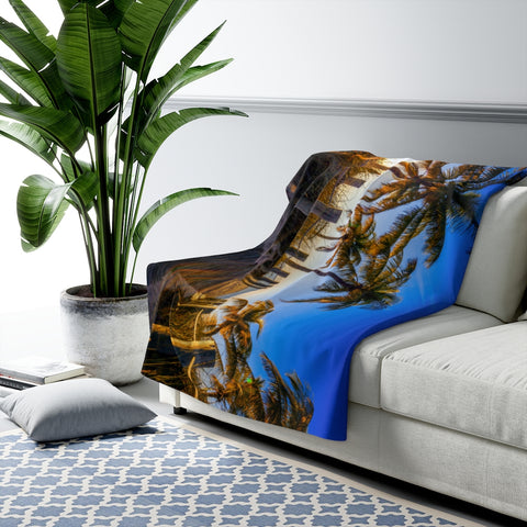 Paradise Walk Sherpa Fleece Blanket