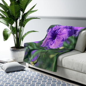 "Ruellia Lace" Sherpa Fleece Blanket