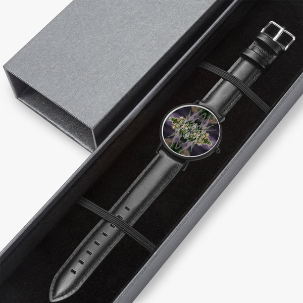 DIXL Green Grapes Leather Strap Quartz Watch