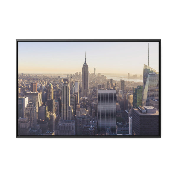 NYC Empire 36"x24" Framed Premium Gallery Wrap Canvas