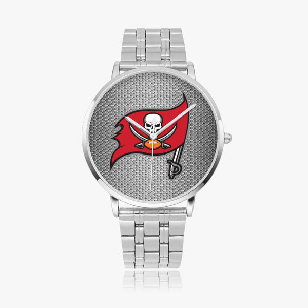 Bucs Skull Flag Grey Hexomesh Steel Strap Quartz watch