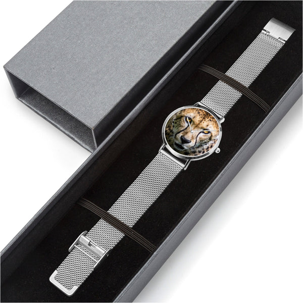 Cheetah Face Stainless Steel Quartz Watch