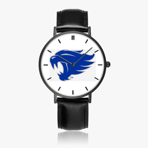 UK Cat Blue Leather Strap Quartz Watch