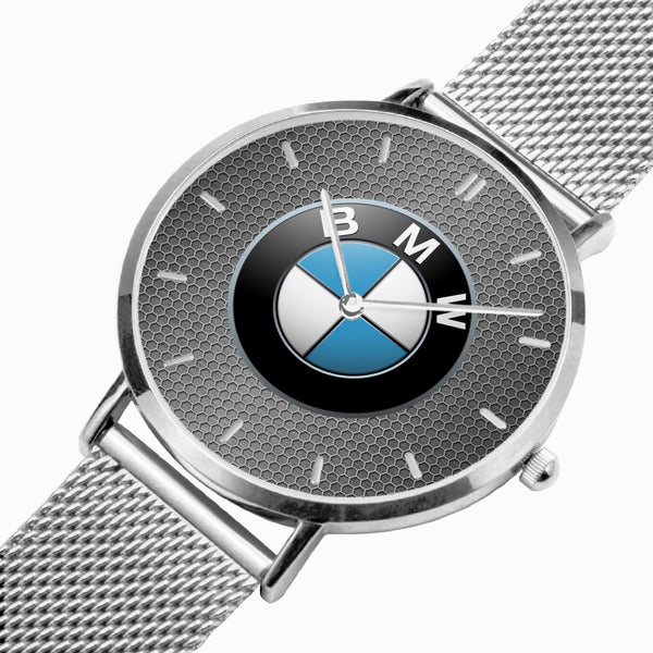 BMW Badge Hexomesh Stainless Steel Quartz Watch (With Indicators)